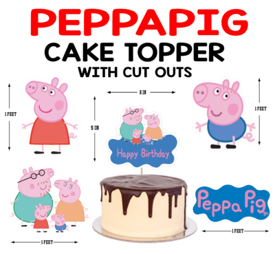 Peppa Pig - Cake Topper Combo (Non Personalized)