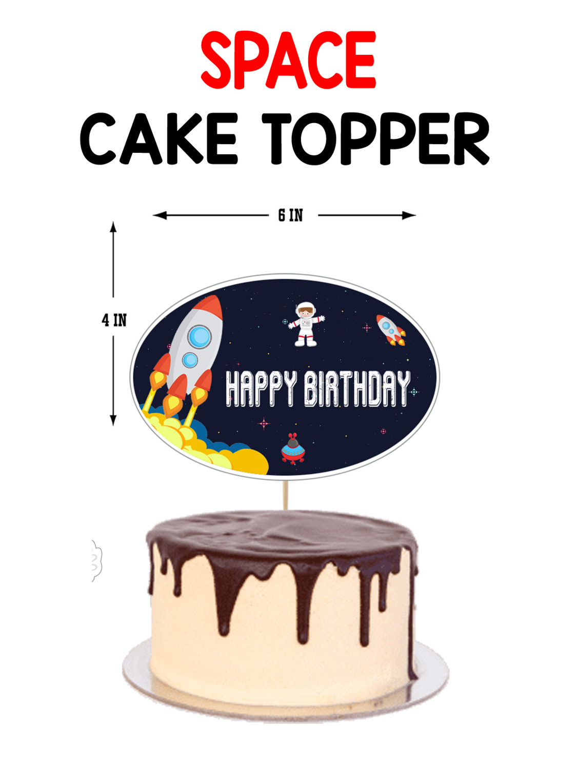 Space - Cake Topper Combo (Non Personalized)