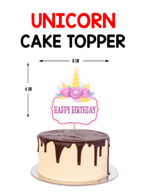 Unicorn - Cake Topper Combo (Non Personalized)