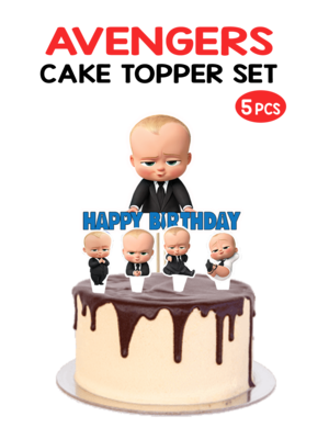 Boss Baby - Cake Topper 5pcs Set (Non-Personalised)
