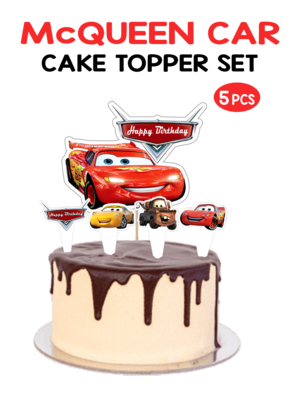 McQueen Car - Cake Topper 5pcs Set (non-personalised)