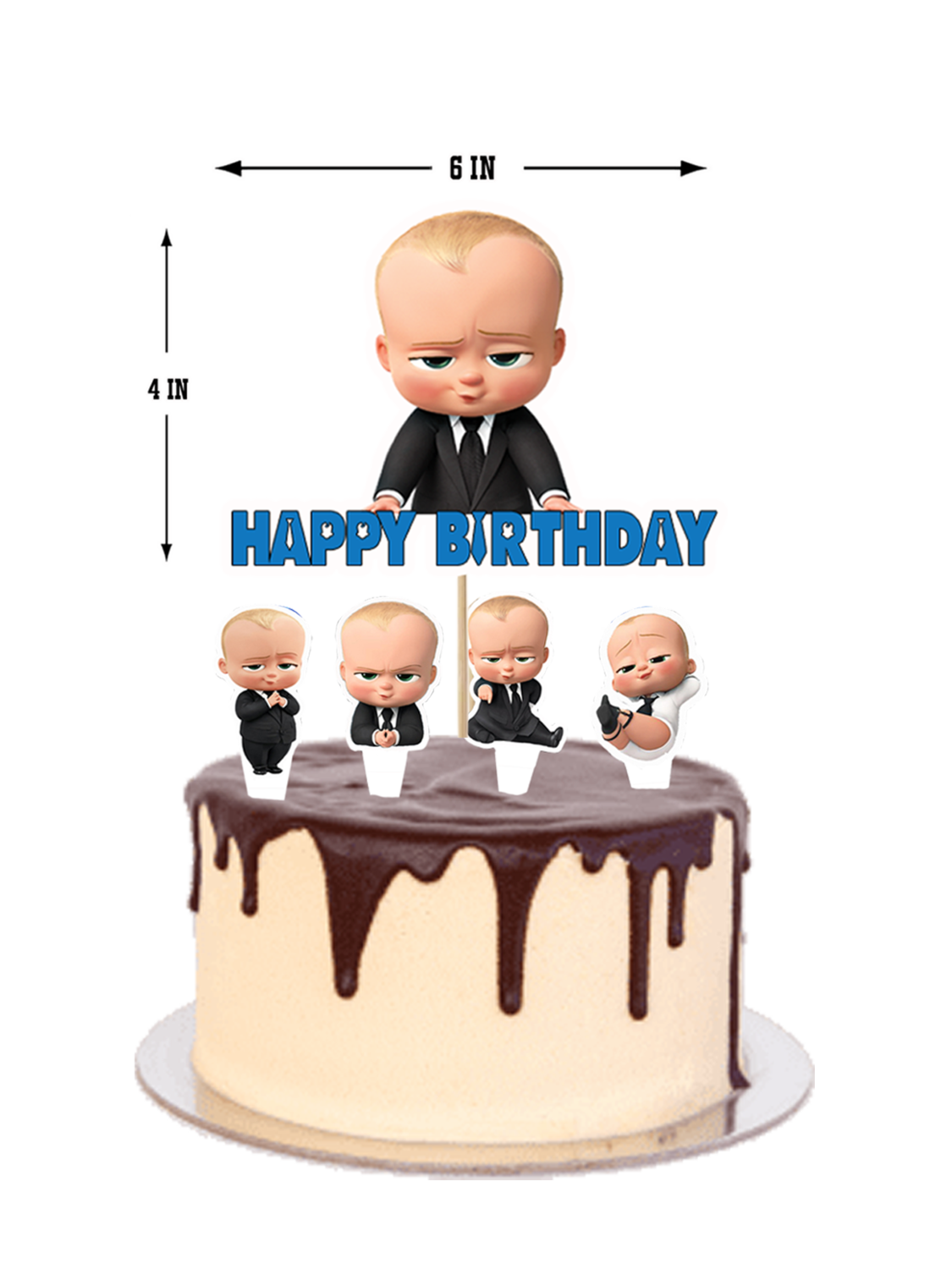 Boss Baby - Cake Topper 5pcs Set (Non-Personalised)