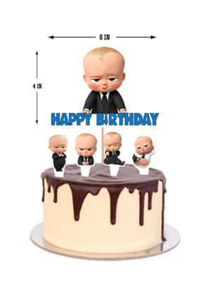 Boss Baby - Cake Topper 5pcs Set (Non-Personalised)