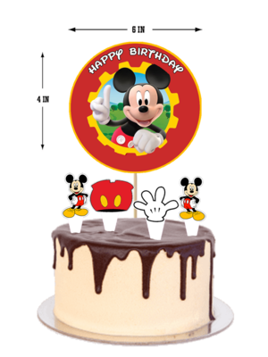 Mickey Mouse - Cake Topper 5pcs Set(Non-Customised)