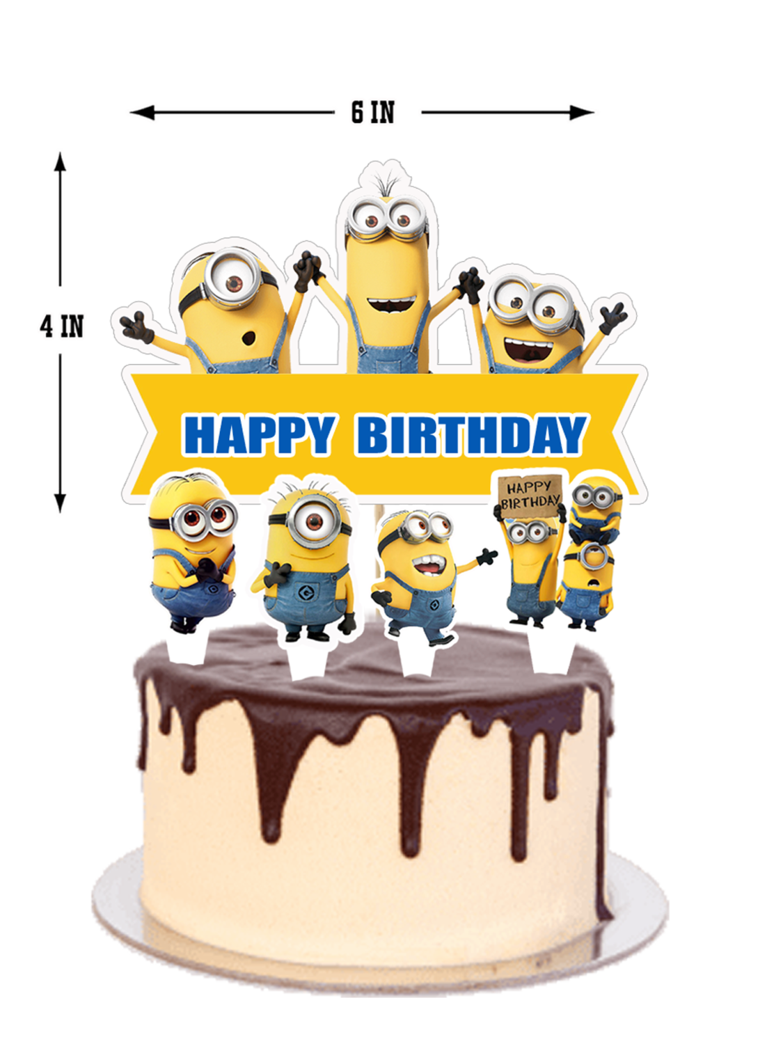 Minion - Cake Topper 5pcs Set(Non-Customised)