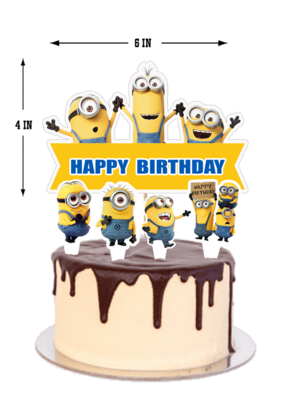 Minion - Cake Topper 5pcs Set(Non-Customised)