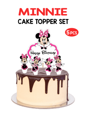 Minnie Mouse - Cake Topper 5pcs Set