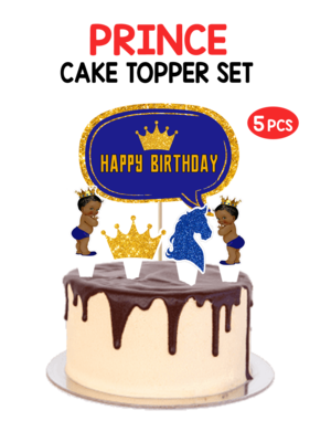 Royal Prince - Cake Topper 5pcs Set
