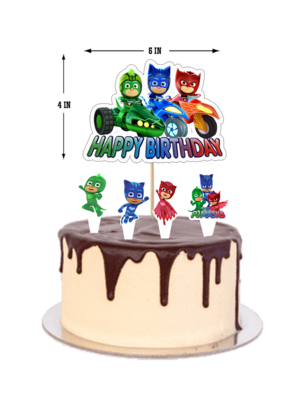 PJ Masks - Cake Topper 5pcs Set(Non-Customised)