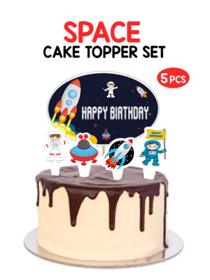 Space - Cake Topper 5pcs Set