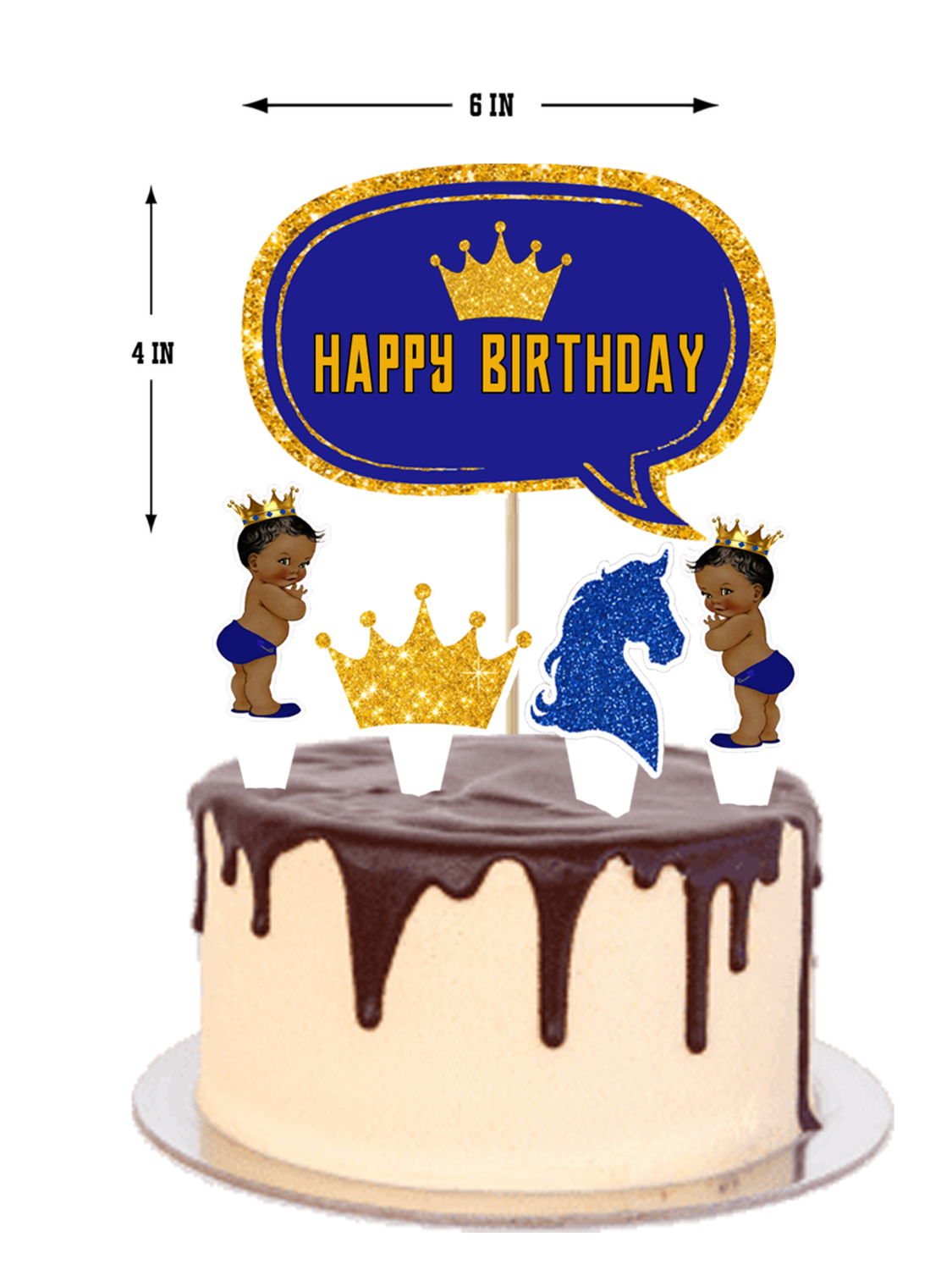Royal Prince - Cake Topper 5pcs Set (Non-Customised)
