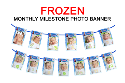 Frozen Elsa Theme - Monthly Photo Banner