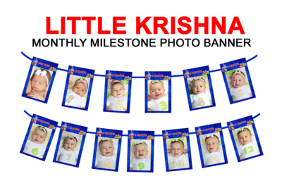 Little Krishna Theme - Monthly Photo Banner