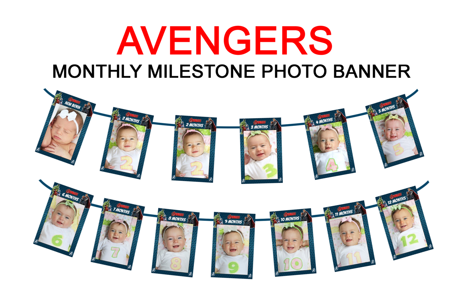 Avengers Theme - Monthly Photo Banner