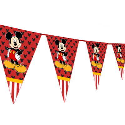 Mickey Mouse - pennant / Flag Bunting Banner (10ft)
