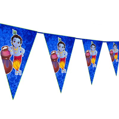 Little Krishna - pennant / Flag Bunting Banner (10ft)