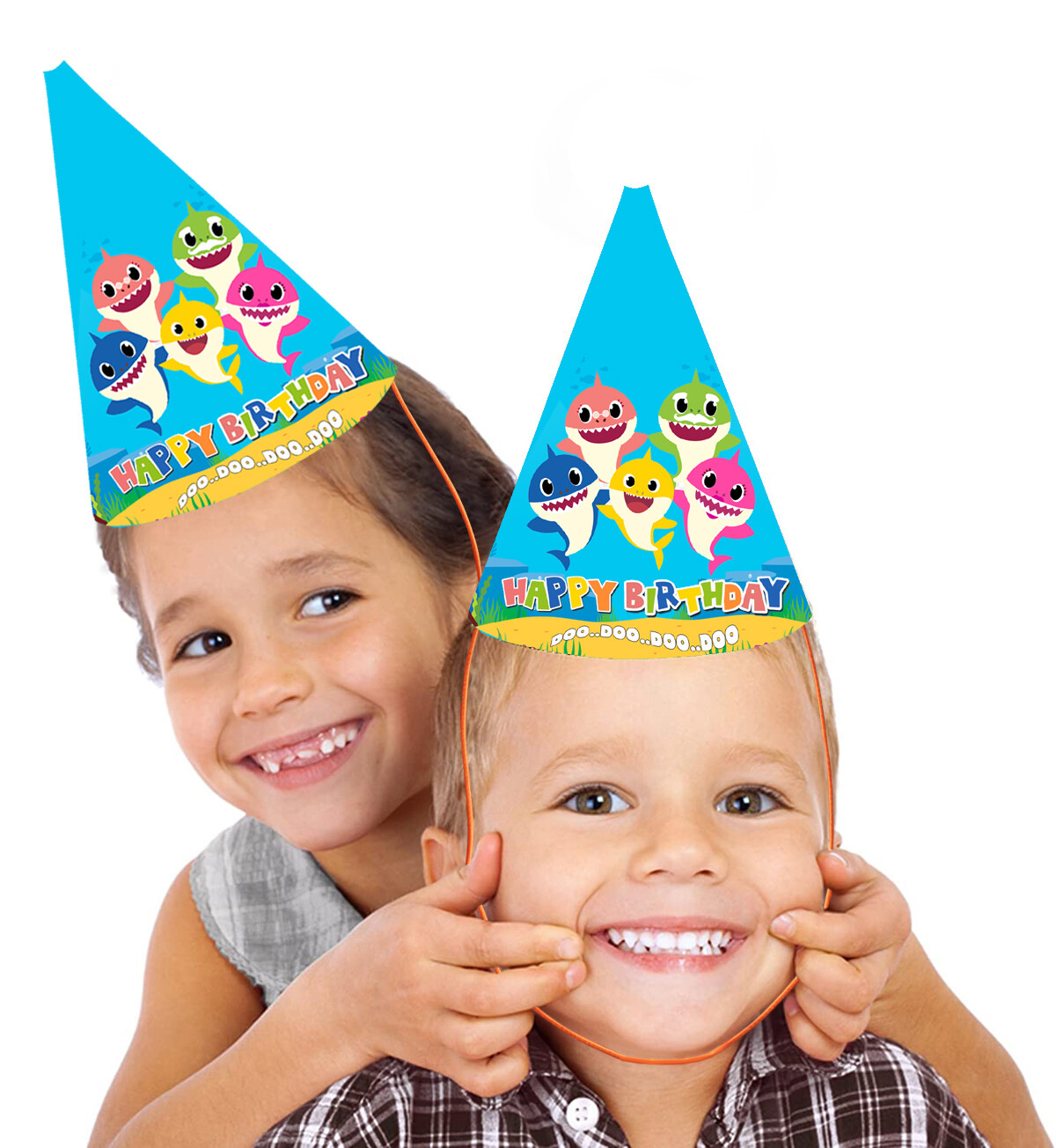Baby Shark Party Caps / Hats (10 Pcs) - Non Personalized