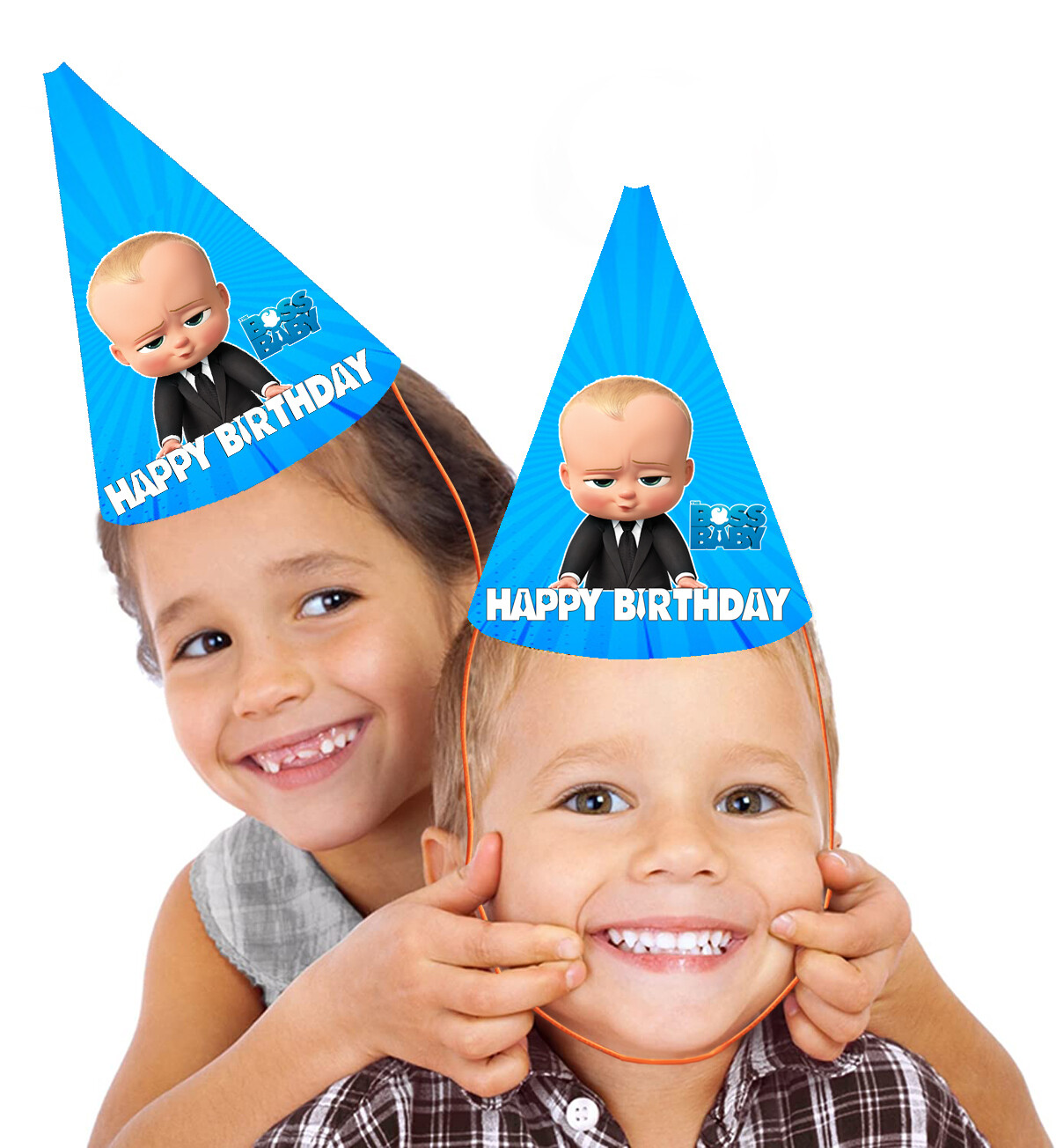 Boss Baby Party Caps / Hats (10 Pcs) - Non Personalized