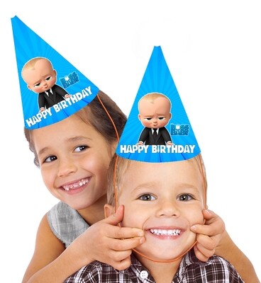 Boss Baby Party Caps / Hats (10 Pcs) - Non Personalized