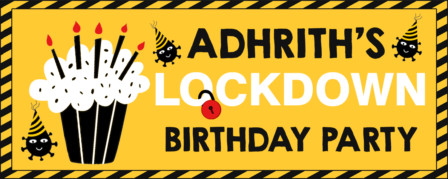 Lockdown on sale birthday banner