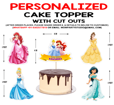 Disney Princess Theme - Cake Topper Combo