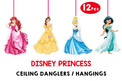Disney Princess Theme Hangings / Danglers #2 (12 Pcs)