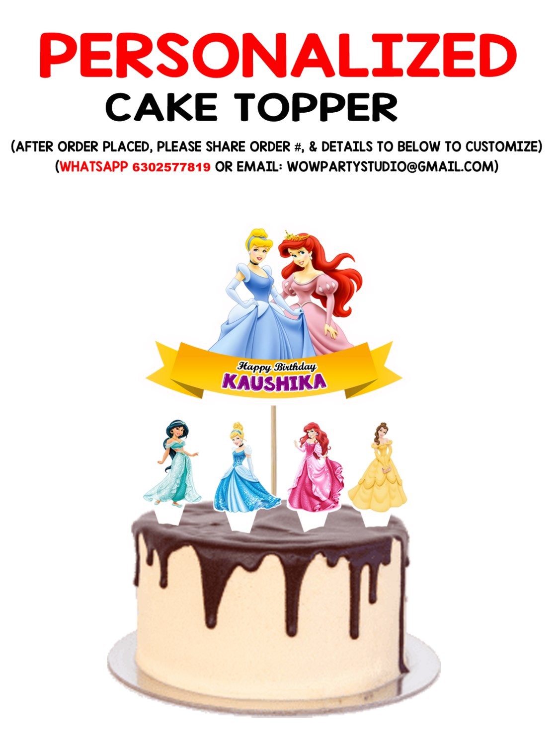 Disney Princess - Cake Topper Set 5Pcs