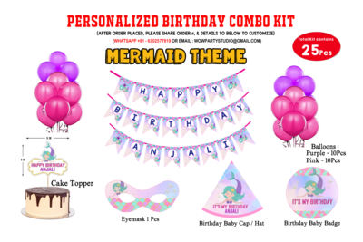 Mermaid Theme - Combo Kit 25Pcs