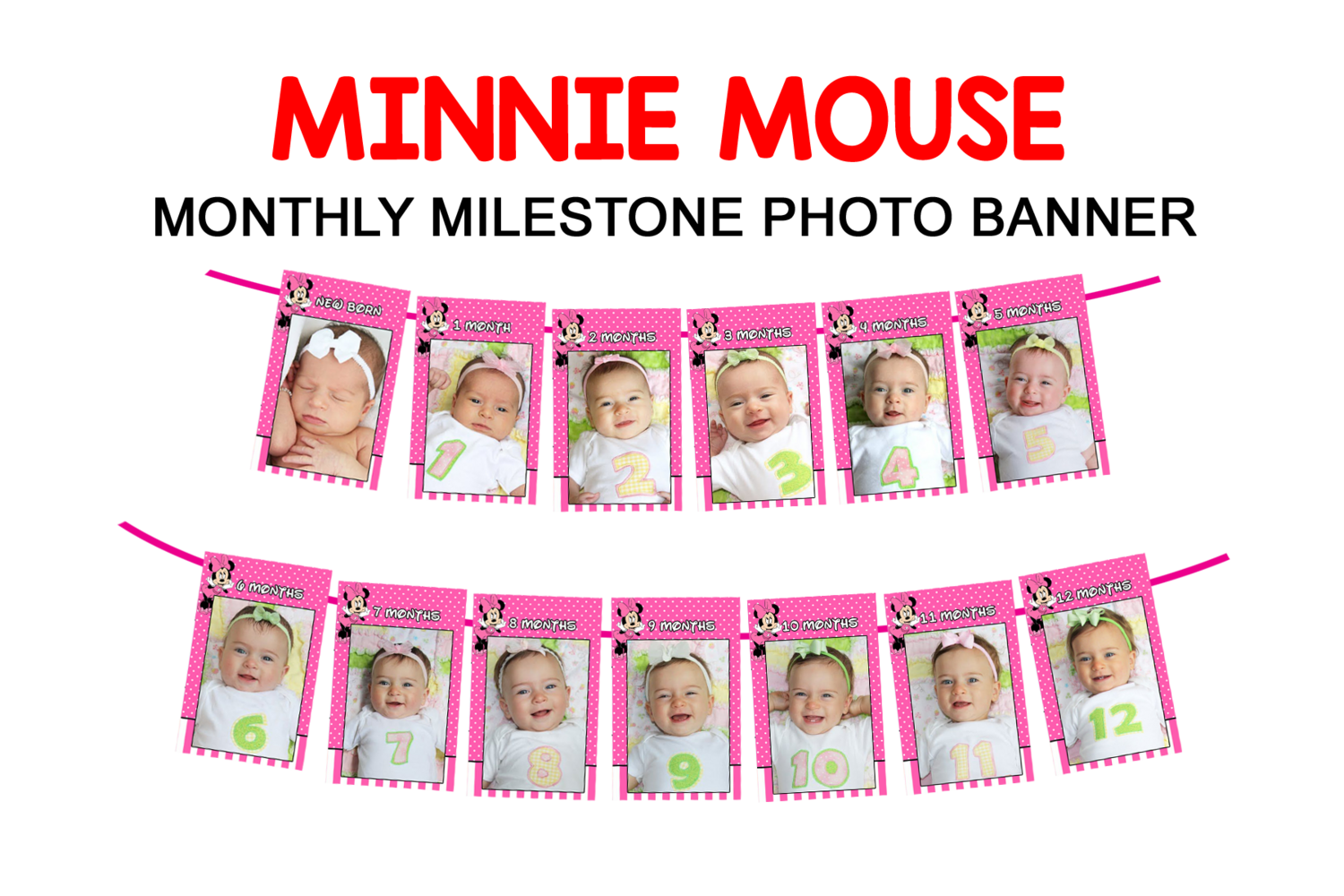 Minnie Mouse Theme - Monthly Photo Banner