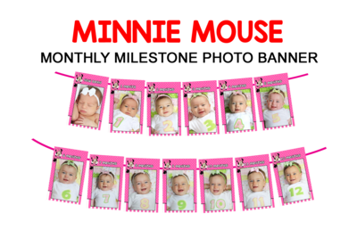 Minnie Mouse Theme - Monthly Photo Banner