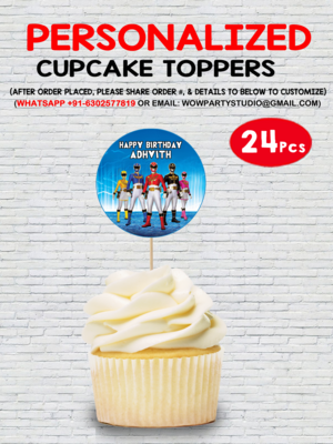Power Rangers Theme Cupcake Topper (24 Pcs)