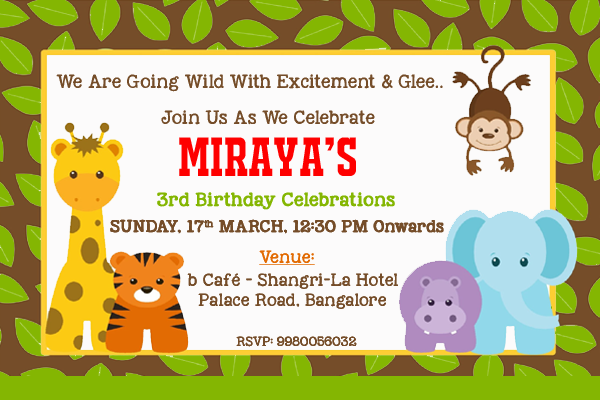 Jungle Invitation Cards (16 Pcs)