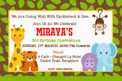 Jungle Invitation Cards (16 Pcs)