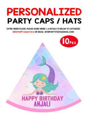 Mermaid - Party Caps / Hats (10 Pcs)