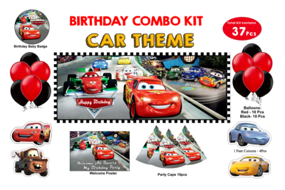 Car Theme - Combo Kit 37Pcs (Non - Personalized)