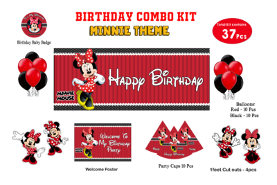 Minnie Mouse Theme - Combo Kit 37Pcs (Non - Personalized)