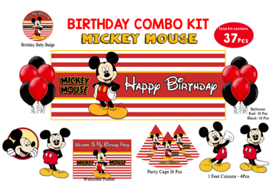 Mickey Mouse Theme - Combo Kit 37Pcs (Non - Personalized)