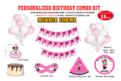 Minnie Mouse Theme - Combo Kit 25Pcs