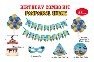Paw Patrol Theme - Combo Kit 25Pcs (Non Personalized)