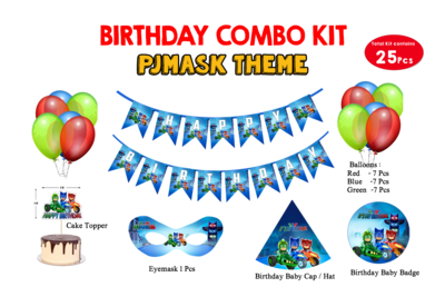 Pj Mask Theme - Combo Kit 25Pcs (Non Personalized)