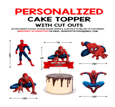 SpiderMan - Cake Topper Combo