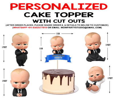 Boss Baby Cake Topper Combo