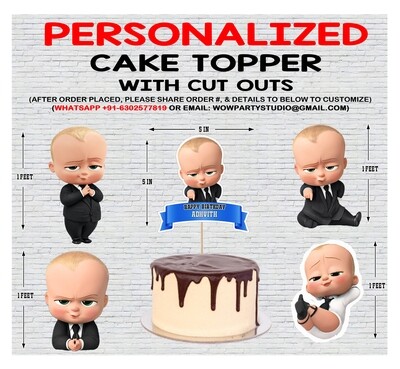 Boss Baby Cake Topper Combo
