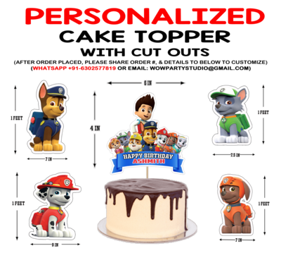 Paw Patrol Cake Topper Combo