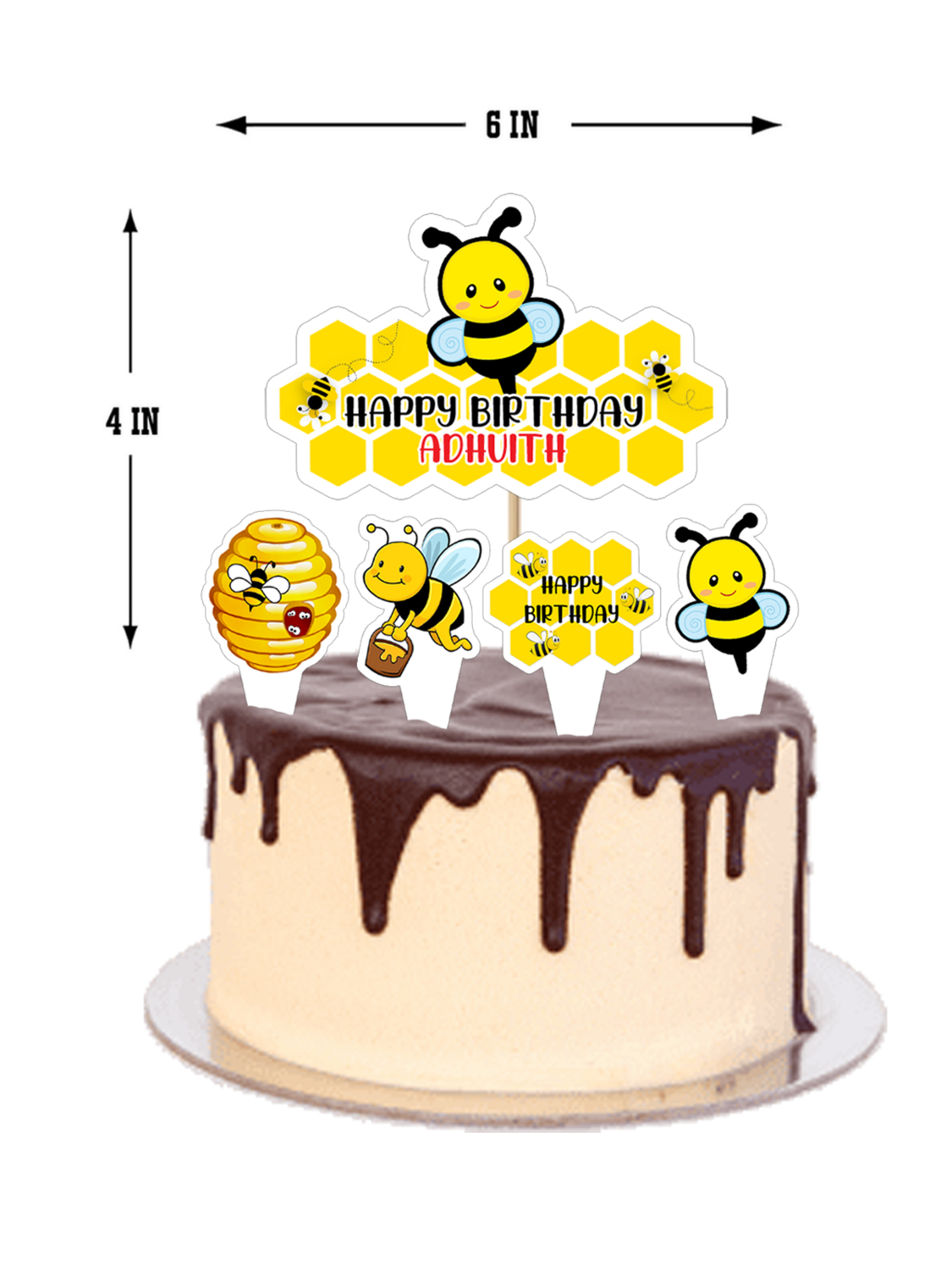 Honey Bee - Cake Topper Set 5Pcs