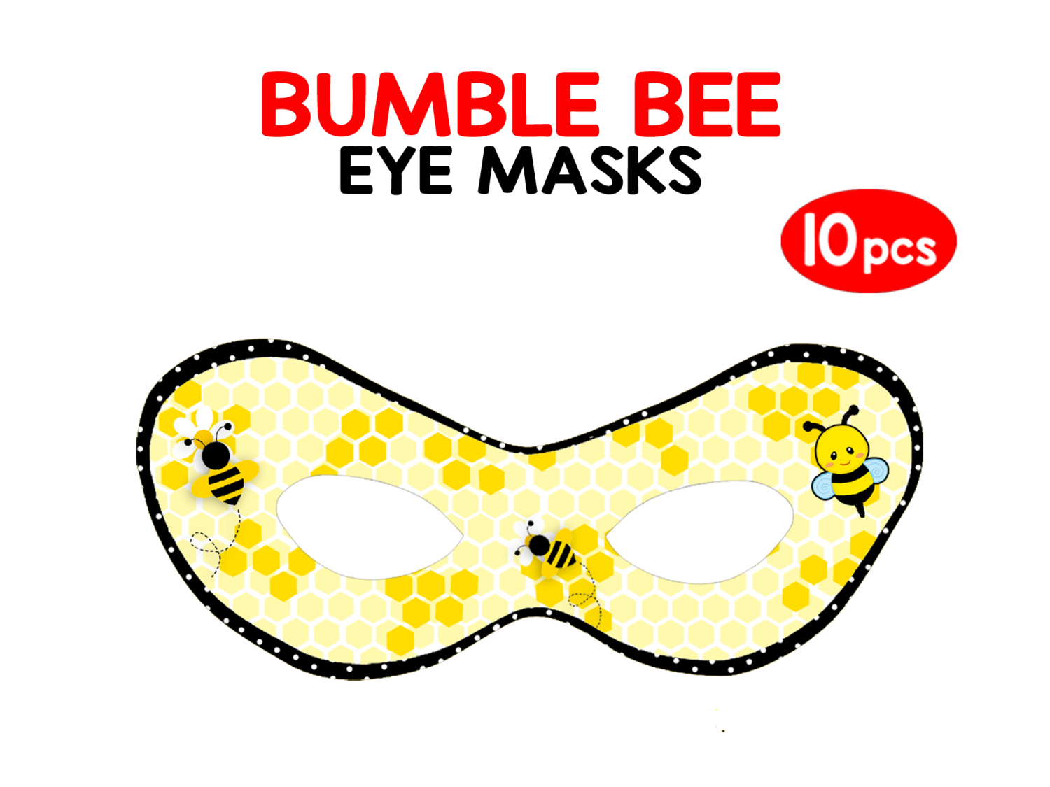 Honey Bee Theme Eyemasks (10 Pcs)