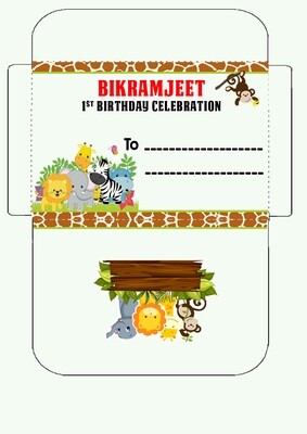 Jungle Invitation Card Envelopes (16 Pcs)