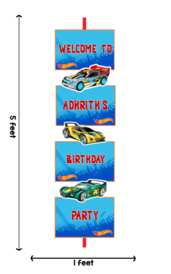 Hot Wheels Theme - Door / Welcome Banner (5ft)