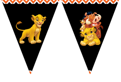 Simba Lion King - pennant / Flag Bunting Banner (10ft)