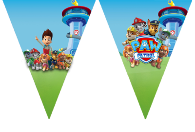 Paw Patrol - pennant / Flag Bunting Banner (10ft)